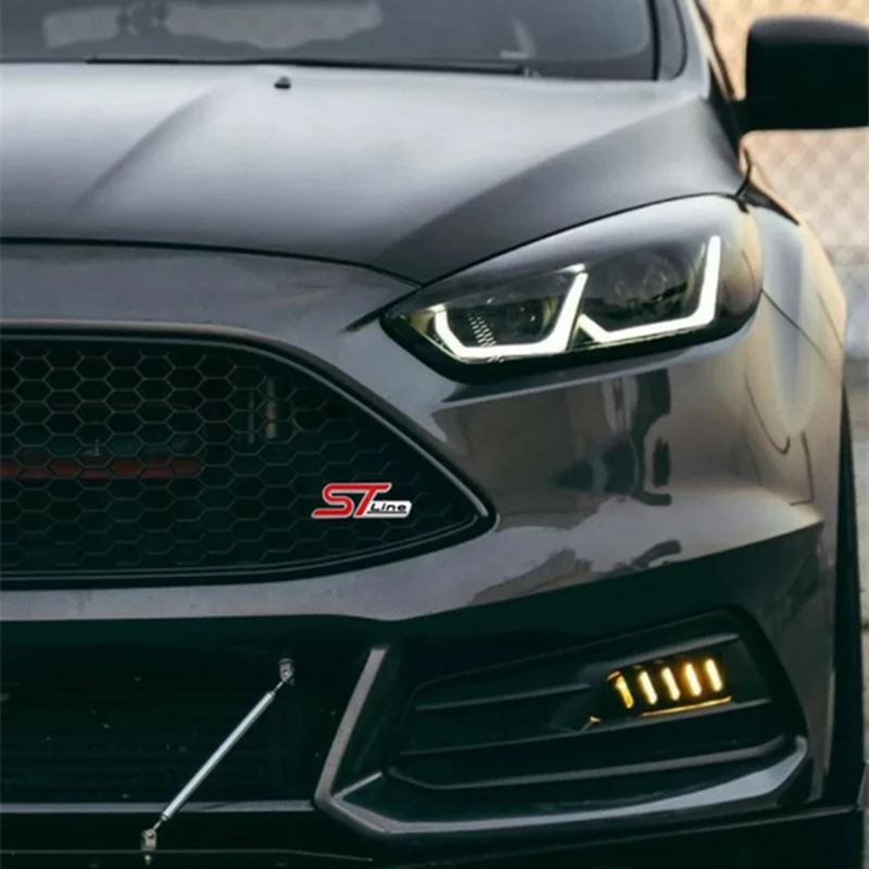 3D Metall ST Linie Kopf Kühlergrill Auto Emblem Abzeichen Chrom – Bild 5