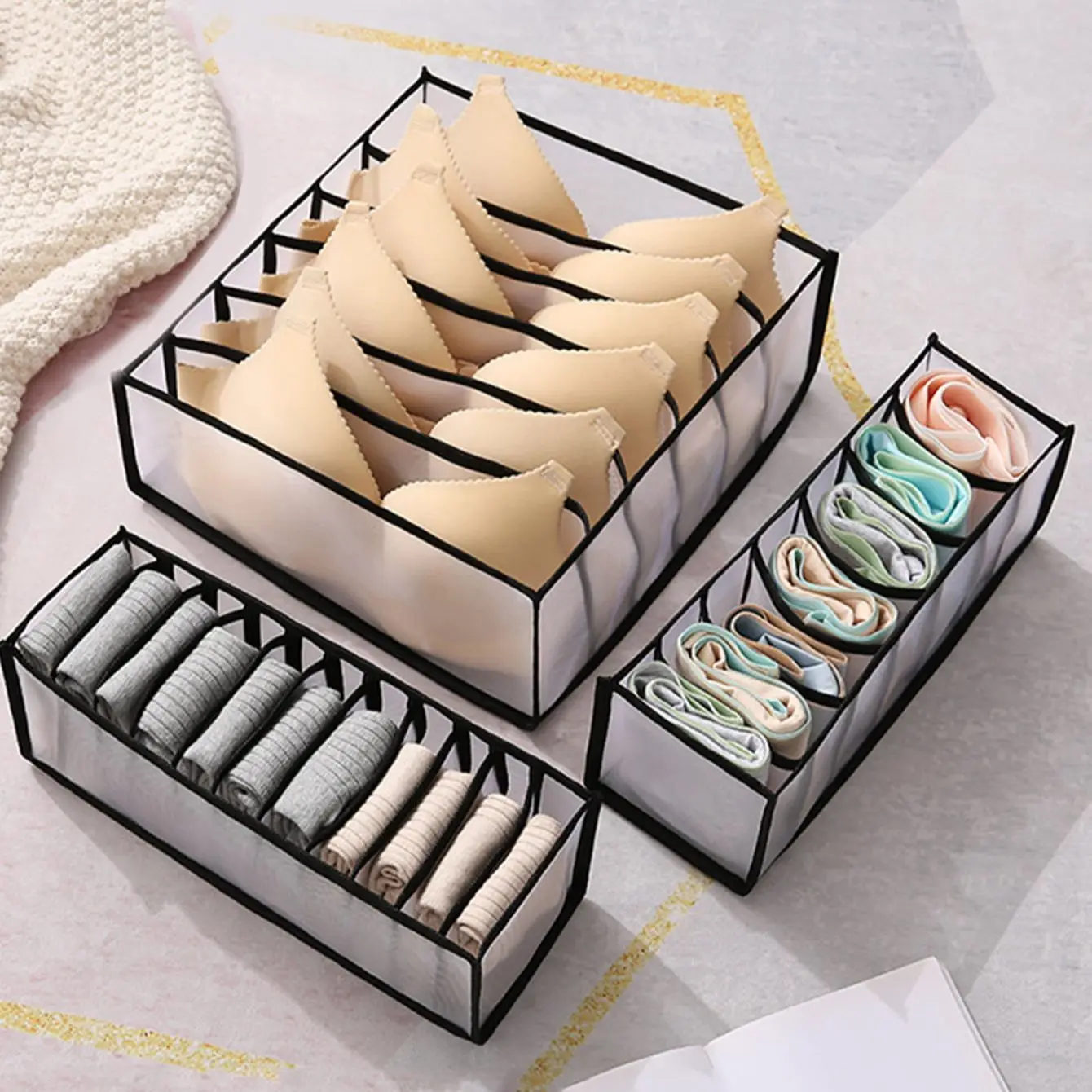 Schrank-Organizer für Socken, Zuhause, getrennte – Bild 3