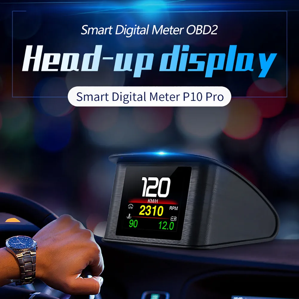 P10 Pro Head Up Display Bordcomputer Auto Digital OBD2 Kilometerstand – Bild 3