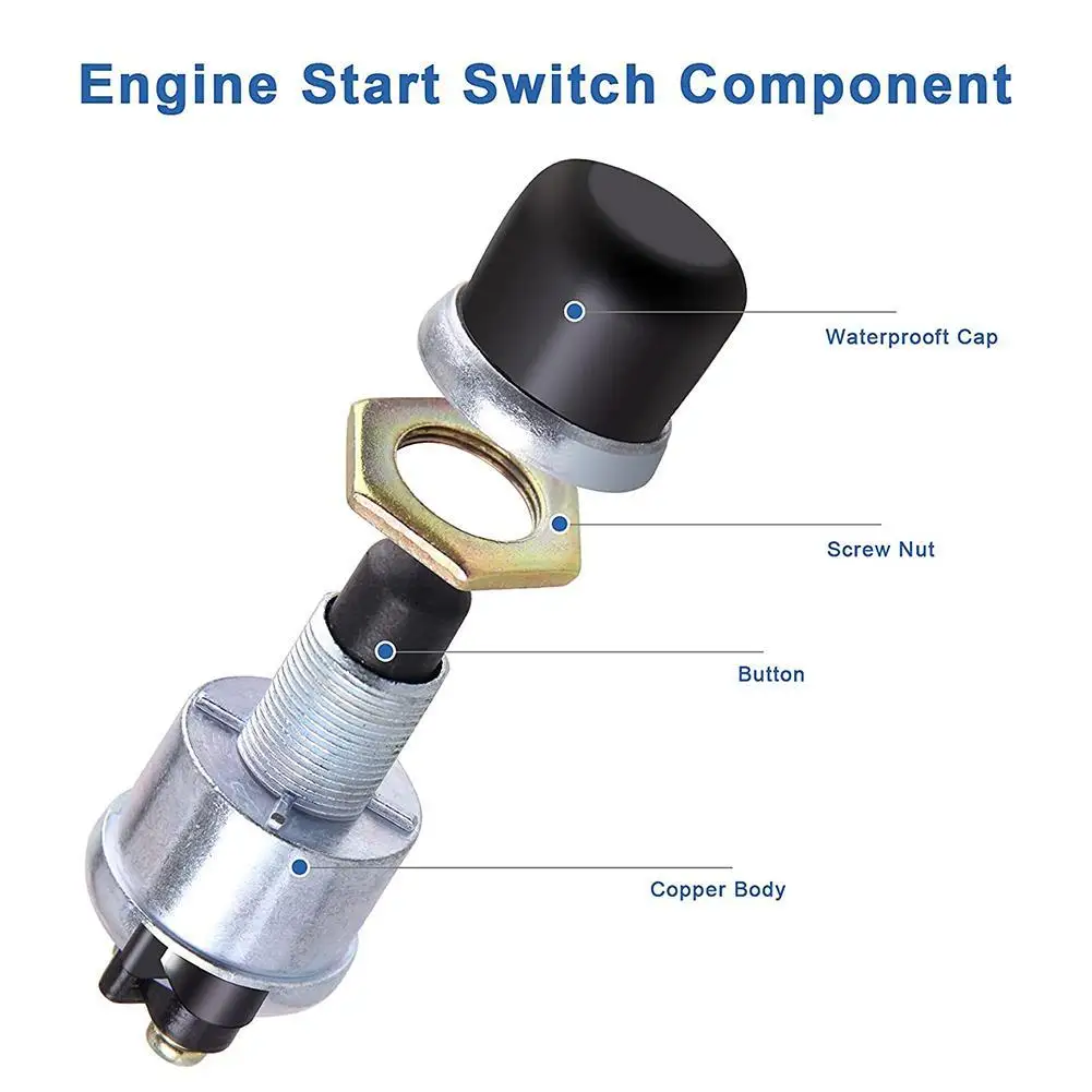 60A 12V DC Zündung Starter Schalter Lkw Motor Starten Wasserdicht – Bild 3