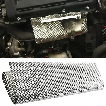 30X50cm Auspuff Hitzeschild Abgaskrümmer Geprägtes Aluminium Hitzeschild Turbo Krümmer Auspuff Elektrische