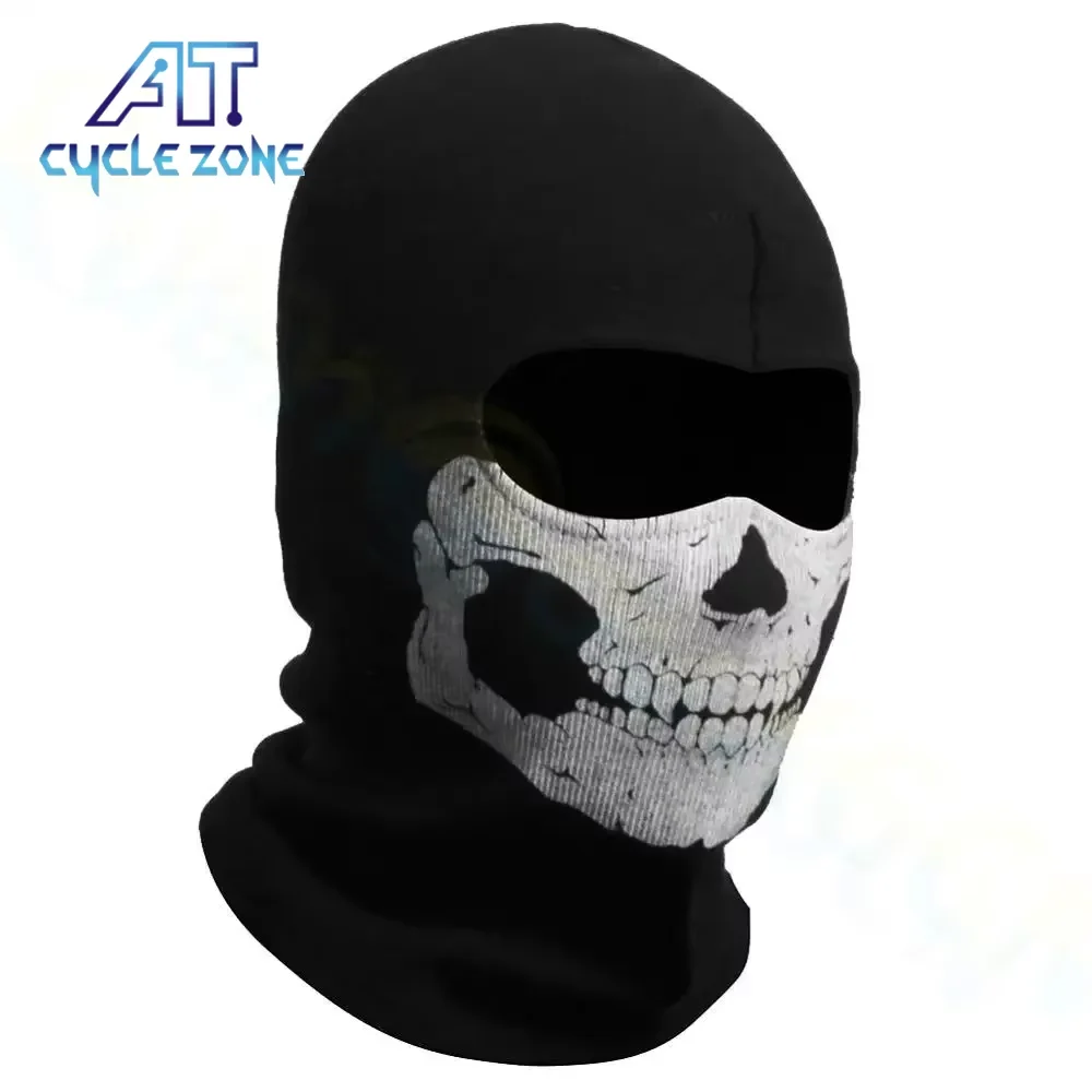 Motorrad Sturmhaube Vollgesichtsmaske Totenkopf Aufdruck Motorrad Vollgesichtsmaske Winddicht Skifahren Kopf