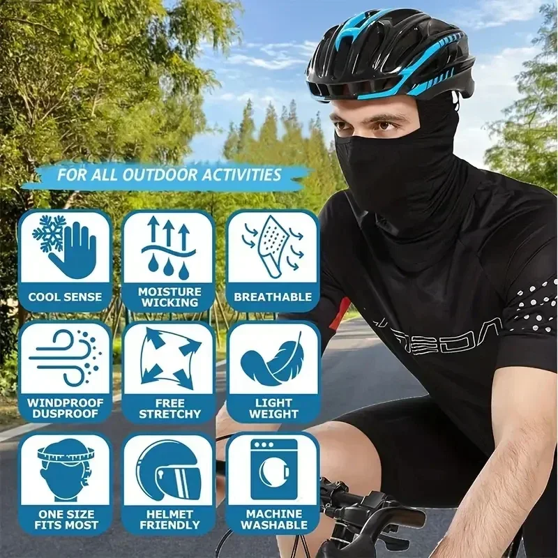 Sommer 360-Grad Leichte Kühlende Kapuze Sonnenschutz-Maske – Bild 5