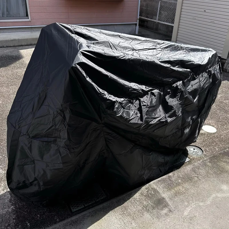 Ganzjahres-Motorradabdeckung, silberfarben, schwarz, Sonne – Bild 5