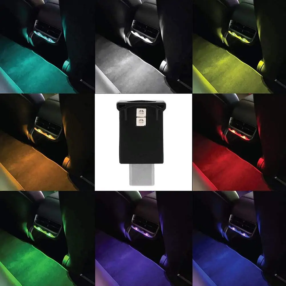 Typ C LED-Umgebungslicht, 8 Farben, RGB, dynamischer Farbverlauf – Bild 2