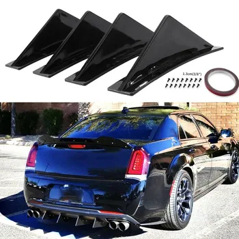 Auto Hinten Lip Diffusor Splitter Spoiler Scratch Protector Fin Trim Caps Universal Außen Zubehör (4 Stück)