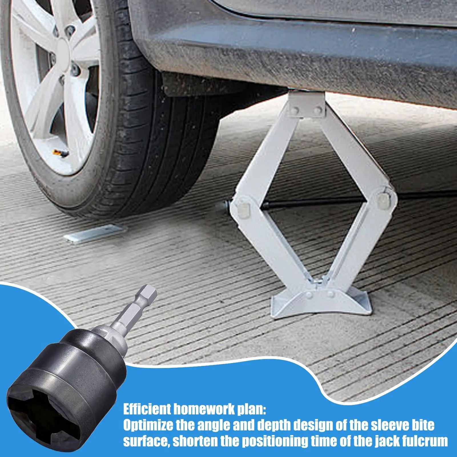Universal Scissor Auto Jack Adapter Rv Stabilisator Jack Bohrer – Bild 2