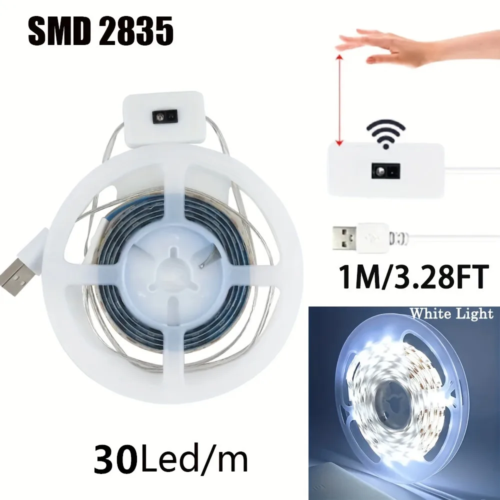 1m DC 5V LED Nacht lampe USB-Bewegungs sensor Dimmen LED-Streifen Lichter Nachtlichter TV Hintergrund
