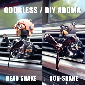 Geruchlos DIY Parfüm Ornament Flugzeug Pilot Bär Auto Lufterfrischer Dekoration Zubehör Aroma Vent Clip
