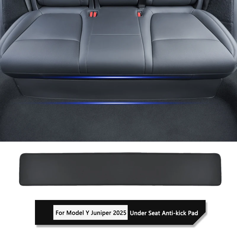 Rücksitz untere Schutzmatte für Tesla Model Y Juniper / Launch PU-Leder unter dem Sitz Anti-Kick-Pad