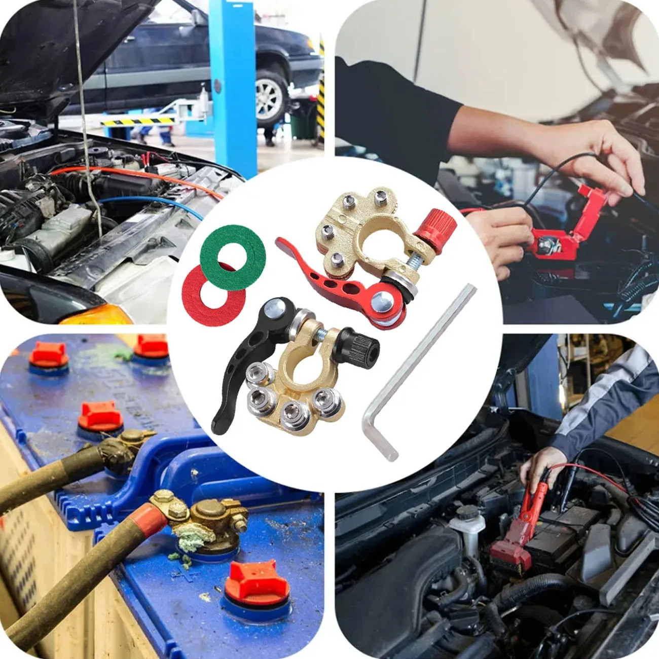 Auto Batterie Terminal Anschlüsse Quick Release Trennen 12V (2 Stück) – Bild 5