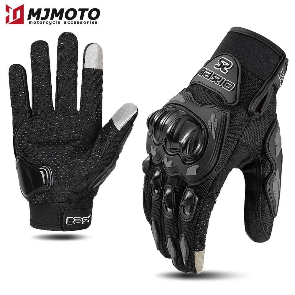 Ummer Atmungsaktive Vollfinger-Motorradhandschuhe, rutschfest, verschleißfest, Motocross-Rennhandschuhe