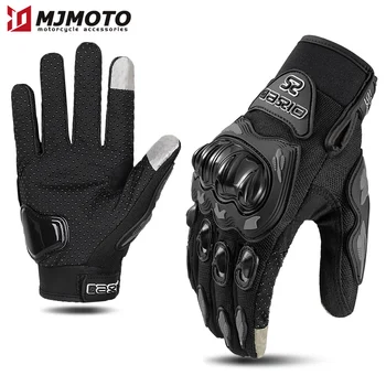 Ummer Atmungsaktive Vollfinger-Motorradhandschuhe, rutschfest, verschleißfest, Motocross-Rennhandschuhe
