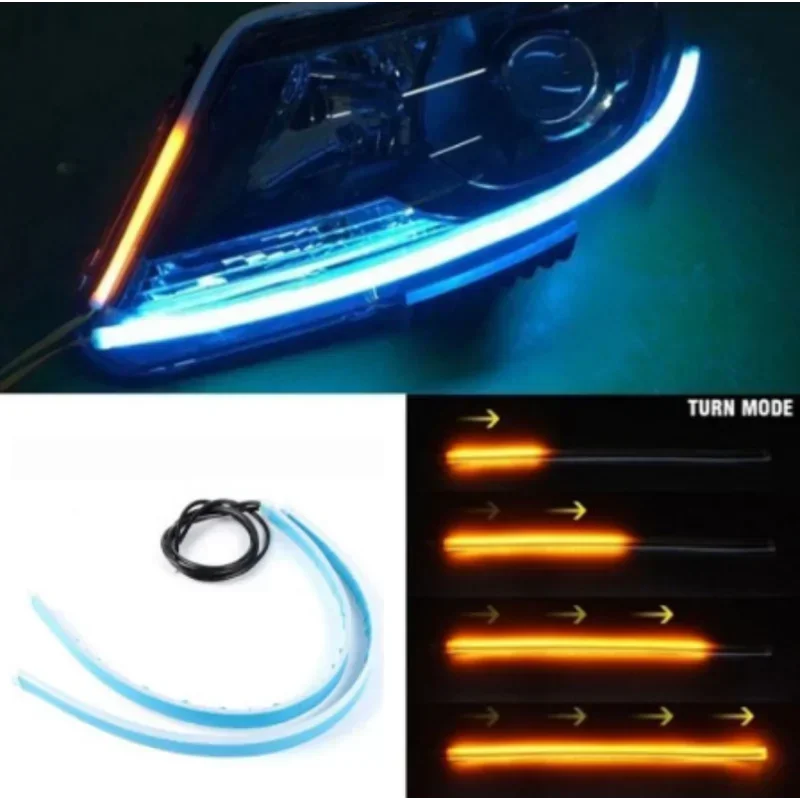 LED DRL Auto Tagfahrlicht Flexible Wasserdichte Streifen (2 Stück) – Bild 4