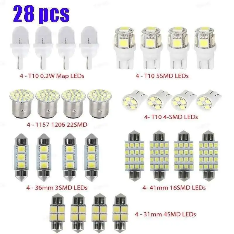 Autolichter T10 6000 K SMD LED Ersatz Nummernschild/Lesen (42 Stück) – Bild 5