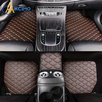Universal 5Pcs Auto Fußmatten PU Leder Wasserdicht Staub-Proof Auto Fuß Pad Schutz Pads Mode Auto Fuß Pad