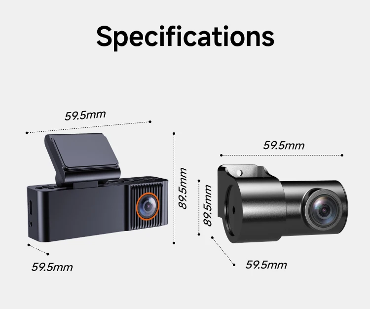 4K-Dashcam mit Parküberwachung, Nachtsicht, intelligenter Sprachsteuerung, 24-Stunden-Automatik-DVR, klein
