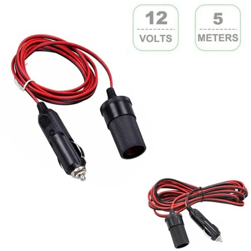 Zigarettenanzünder-Verlängerungskabel 12 V mit Kontrollleuchte, 2 m – Bild 2