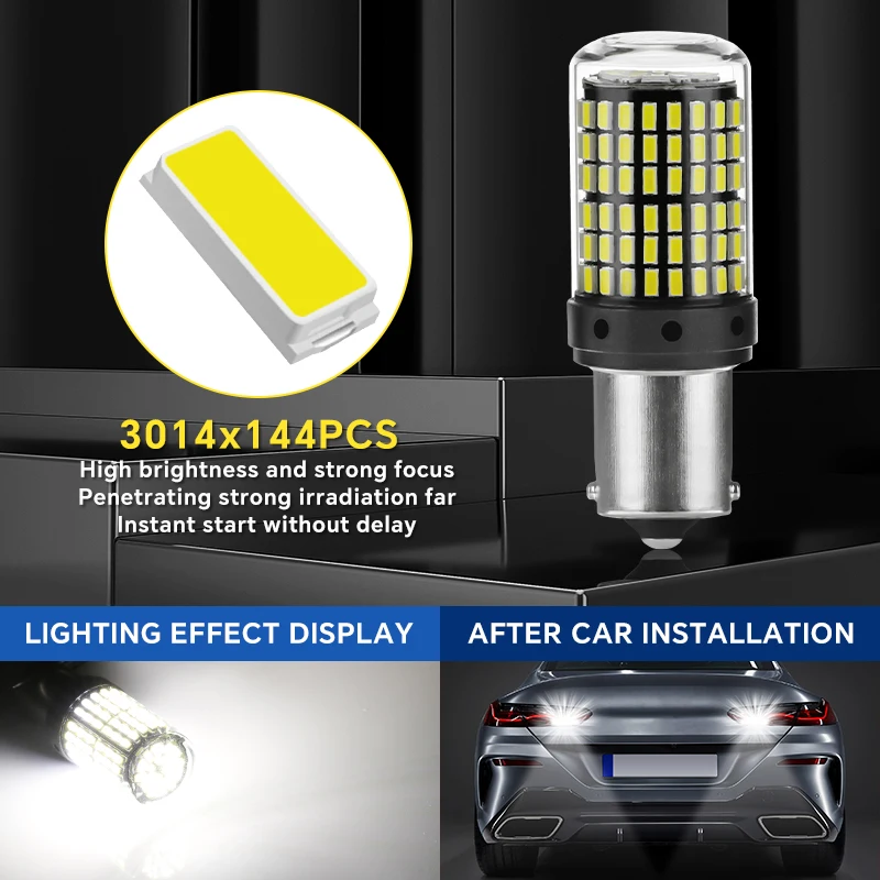 YiRui 2 stücke 12-48 V Neue Led-lampen 144smd Lampe Reverse Blinker – Bild 4