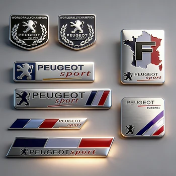 Auto-Styling-Aufkleber 3D Aluminium Heck-Emblem Abzeichen Karosserie-Dekor für Peugeot 408 4008 308 3008