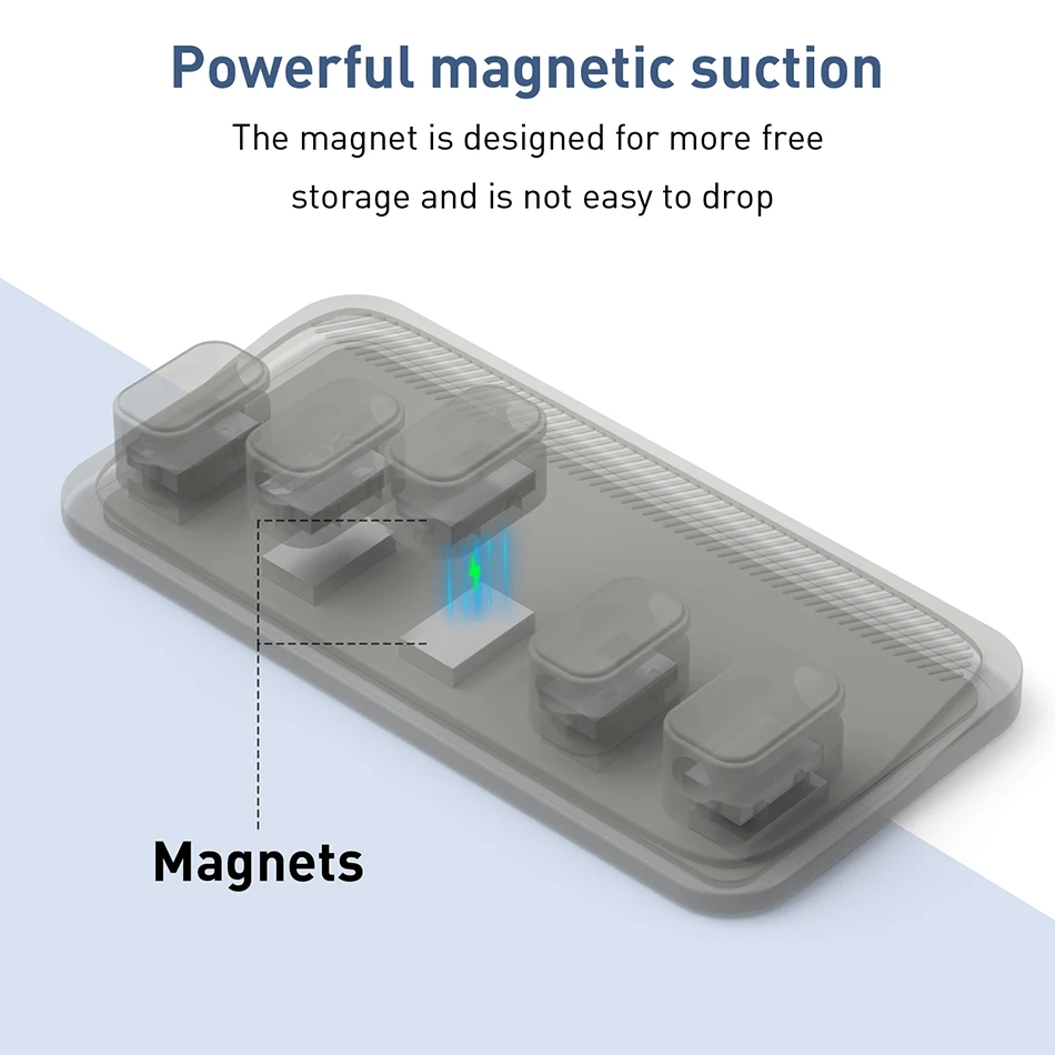 Automontiertes magnetisches Kabelmanagement, Silikon-Kabelklemme – Bild 4