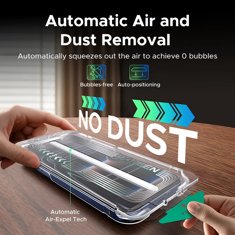 UGREEN 2PCS Automatische Staub-freies Screen Protector Für iPhone 17 – Bild 3