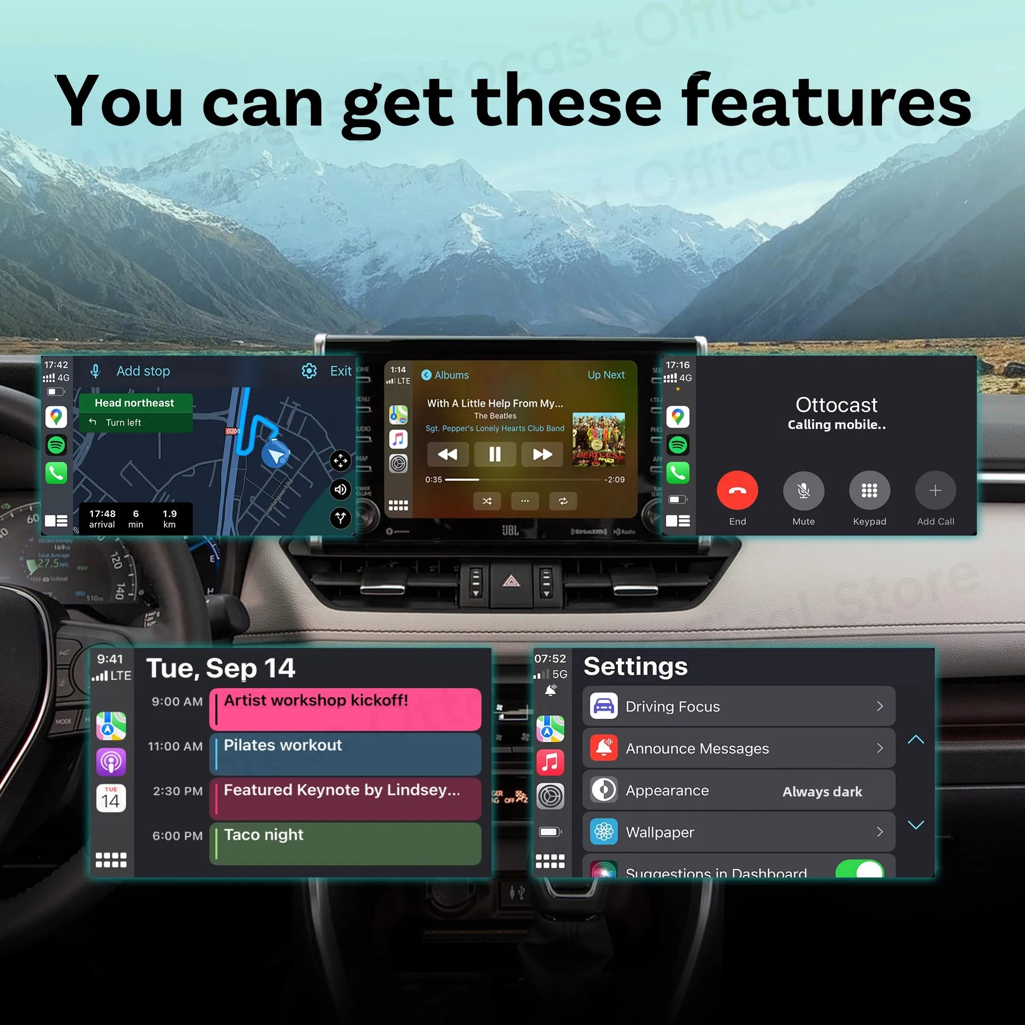 OTTOCAST Play2Video Express Wireless CarPlay Android Auto Adapter – Bild 5