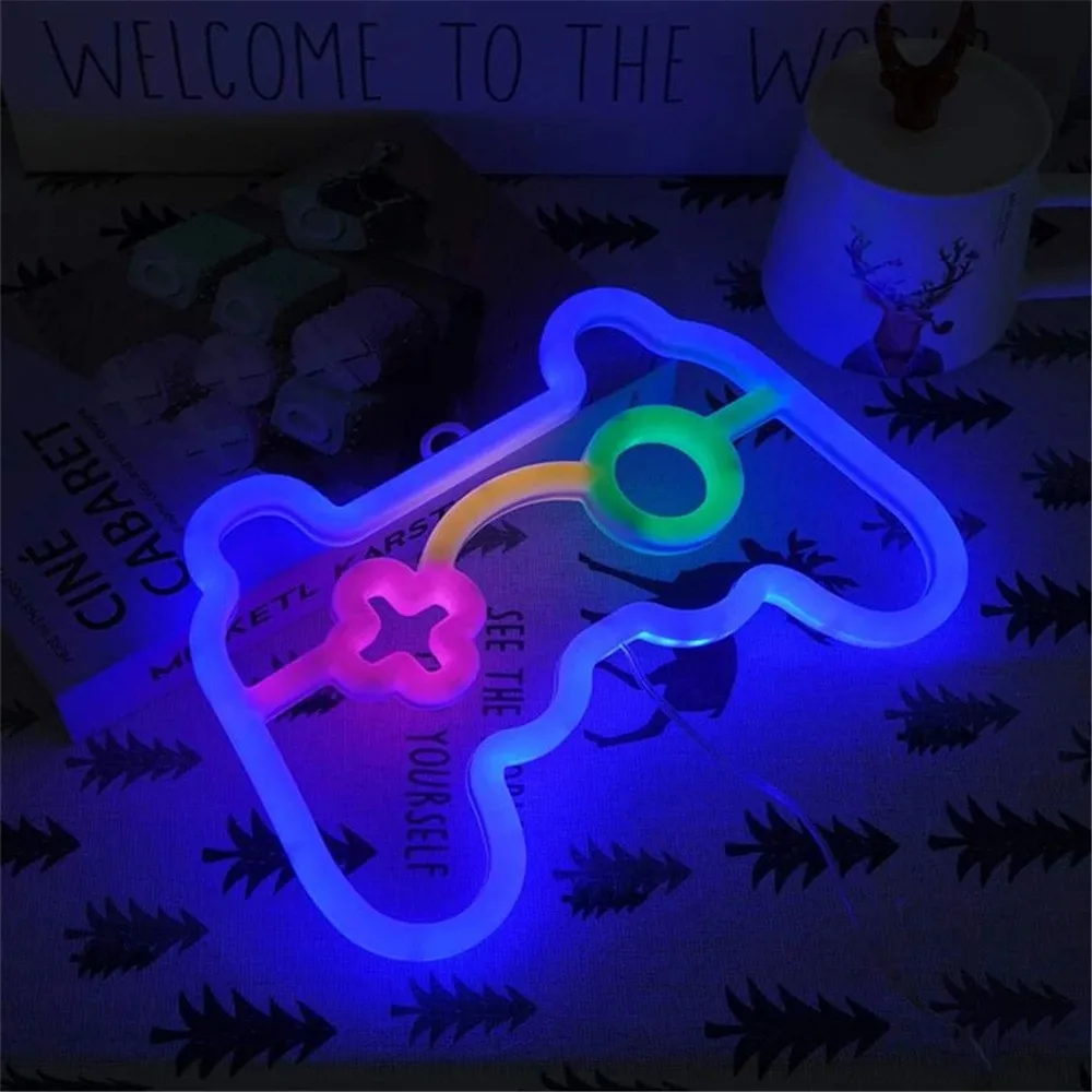 USB LED Spielekonsole Neonlicht, Gamecontroller Nachtlicht, geeignet – Bild 4
