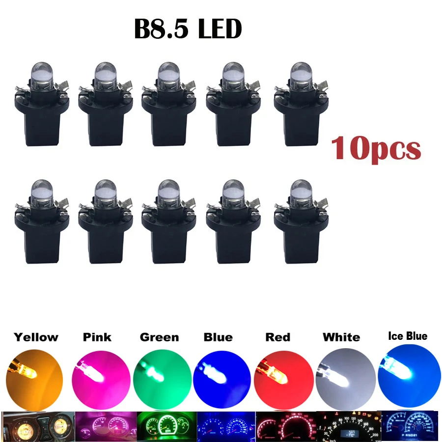 T5 PC74 B8.5 Led W3W Auto Innen Licht Dashboard Erwärmung Anzeige COB Chip Canbus Auto Instrument (10 Stück)