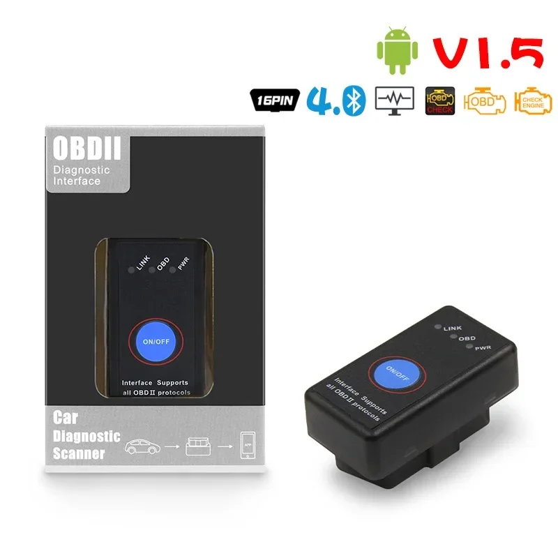 Mini Elm327 Bluetooth OBD2 V1.5 Switch Elm 327 V1.5 OBD2 – Bild 6