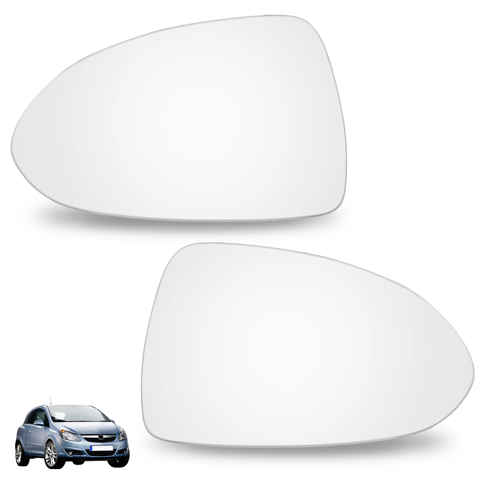 Opel Vauxhall Corsa Mk3 D 2006-2014 Mk4 E 2014-2019 Links Rechts Seite Flügel Spiegel Glas außen Rückspiegel