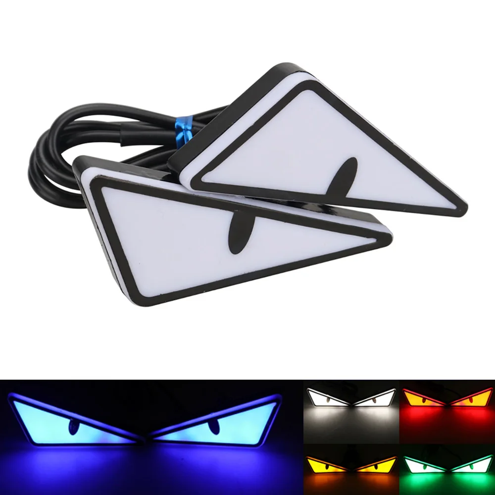 Universal Auto LED Teufel Augen Licht Dämon Augen Scheinwerfer Motorrad Mini Blinker Flasher Rücklicht Auto