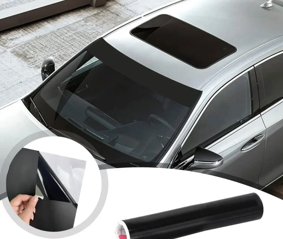 3/5/7/10 CM Glänzend Schwarz Vinyl Wrap Streifen Chrom Löschen – Bild 5