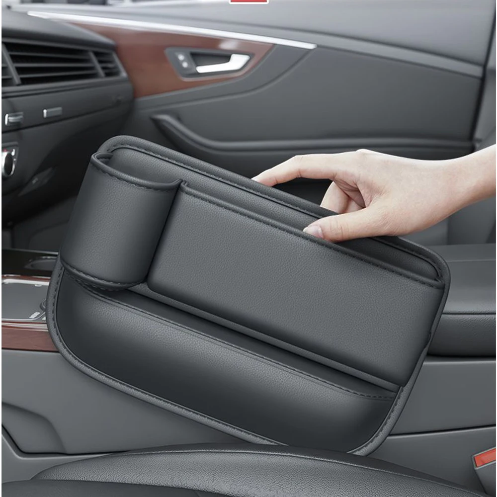 Universal Auto Sitz Lücke Organizer Lagerung Box Multifunktions Leder Spalt Seite Lagerung Tasche Brieftasche