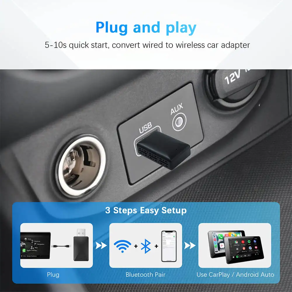 2in1 verkabelt mit kabellosem CarPlay-Android-Auto-Adapter – Bild 4