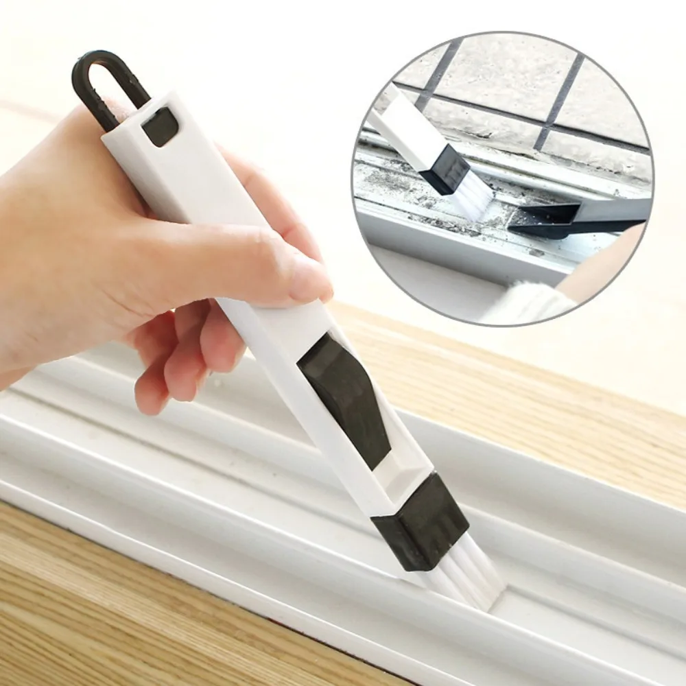 Mehrzweck-Reinigungsbürste für Tür- und Fensterrillen mit Kehrschaufel – Bild 2