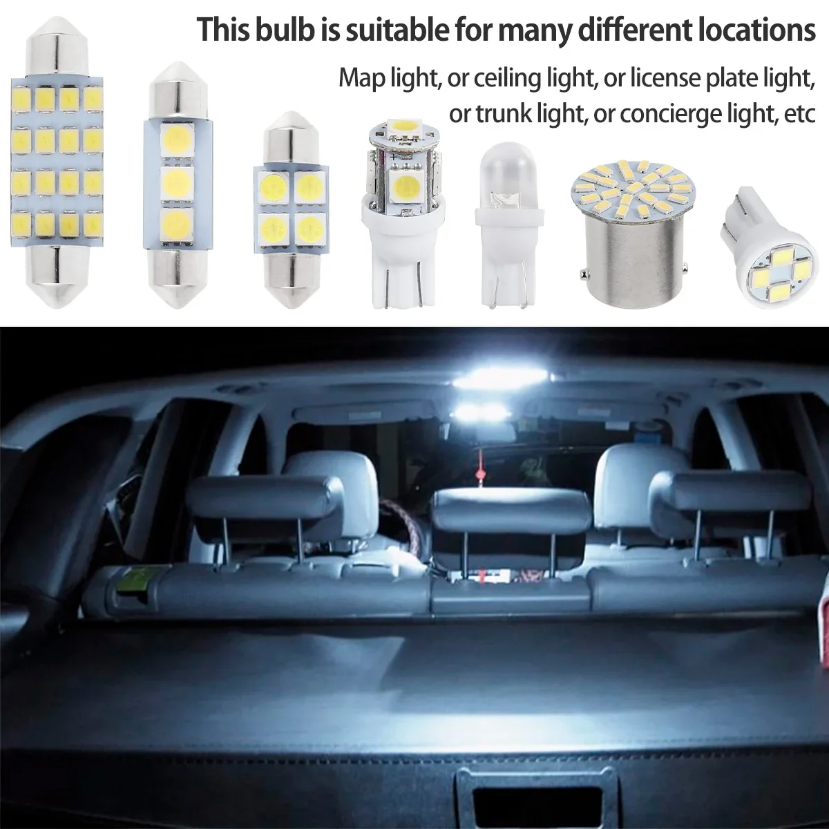 LED Auto Innenbeleuchtung T10 6000 K SMD LED Ersatz (42 Stück) – Bild 3