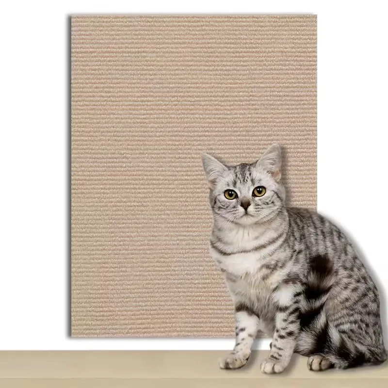 DIY selbstklebende Katzenkratzmatte, zuschneidbarer Katzenteppich, Katzenkratzteppich, Eckwand, Katzenkratzer