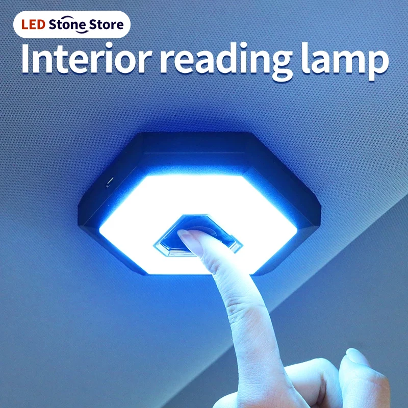 Auto-Innenraum-Ambientebeleuchtung, Deckenlampe, Auto-Leselampe, wiederaufladbares LED-Auto-Styling-Nachtlicht