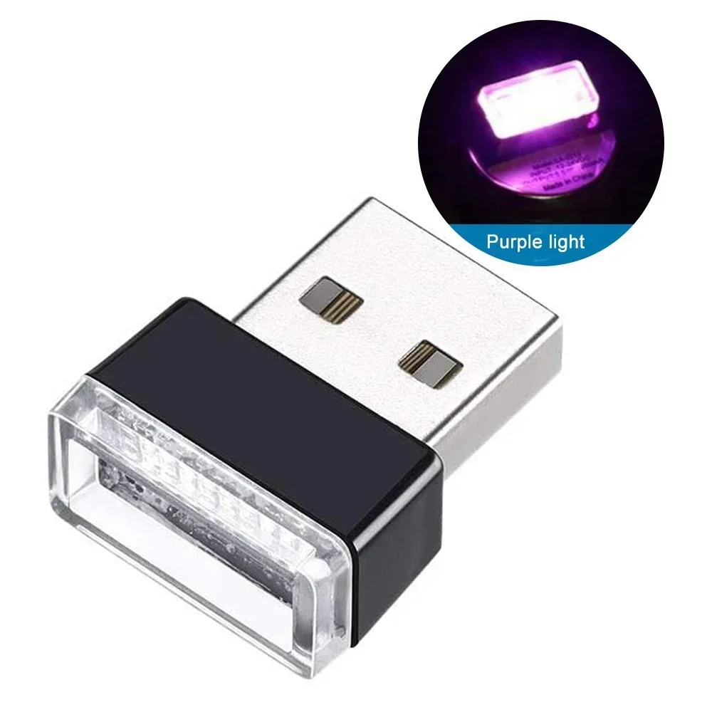 Mini-USB-LED-Autoleuchte - USB-Atmosphärenlicht für den Autoinnenraum, Plug-and-Play-Dekorationslampe