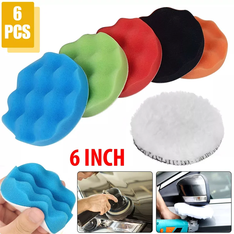 6-Zoll-Polierschwammpolier- und Polierpad-Set (6 Stück) – Bild 2