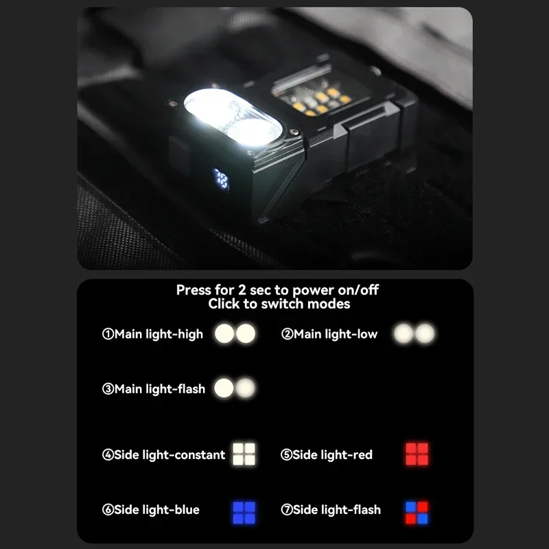 Multifunktionale LED-Taschenlampe mit einstellbarem Winkel im Freien – Bild 3