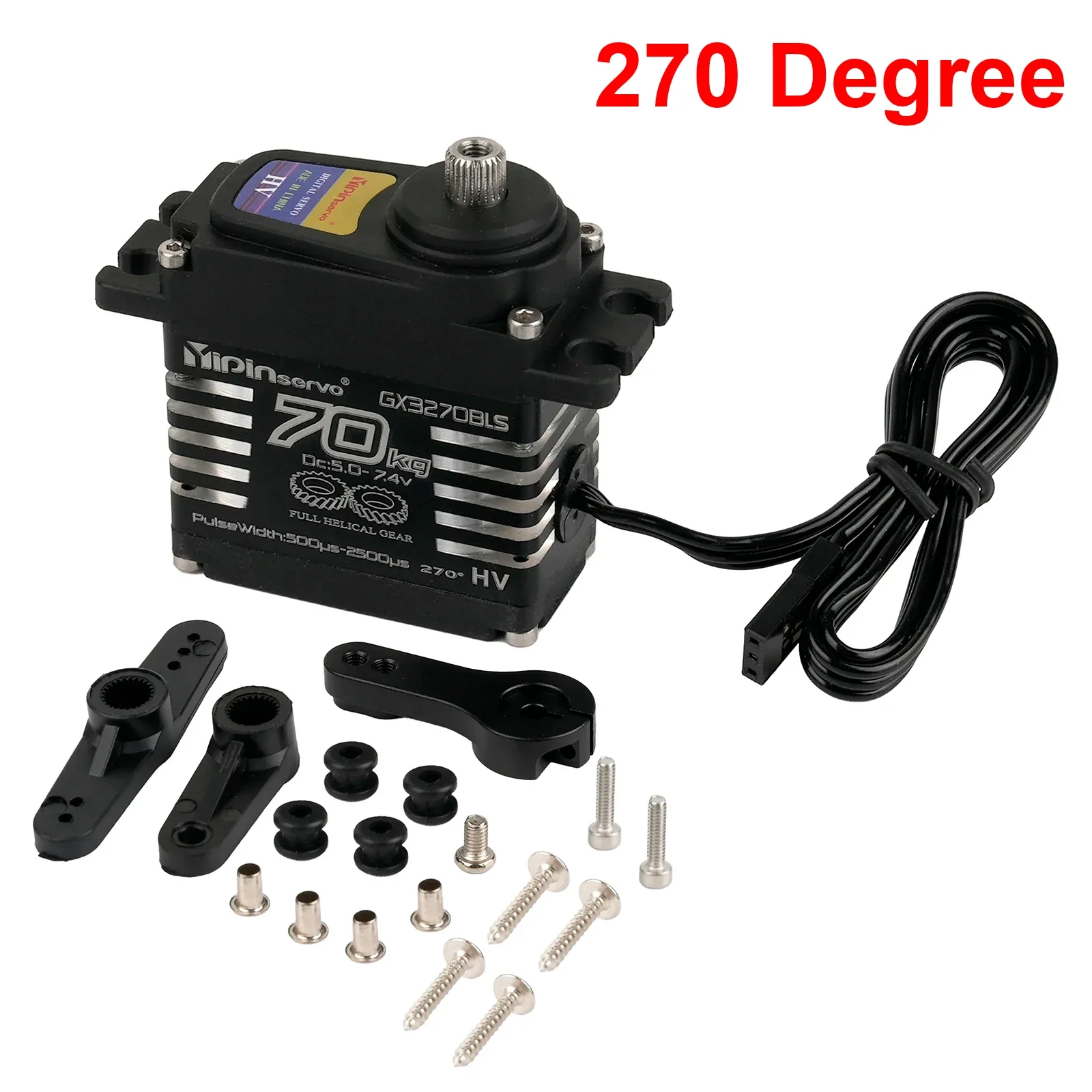 70 kg digitale Servos, großes Drehmoment, magnetische Induktion, 8,4 V, bürstenloser Motor