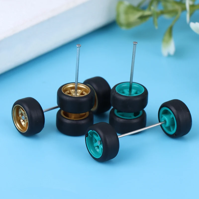 6PCS 1:64 Räder Für Hotwheels Mit Gummi Reifen Modell Auto Geändert – Bild 5