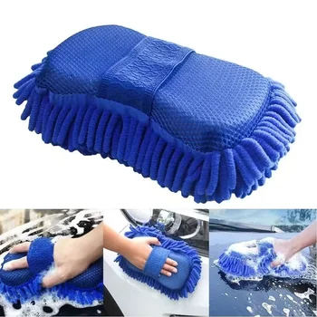 Auto-Waschhandschuh aus Mikrofaser-Chenille, Autowaschschwamm, Pflege- und Detailing-Bürste, Multifunktionales