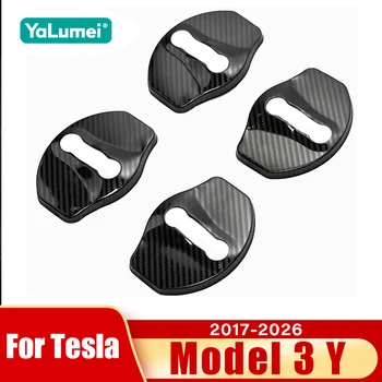 Tesla Modell 3 Modell Y 2017 2018 2019 2020 2021 2022 2023 2024 2025 2026 auto Türschloss Schutzhülle Trim
