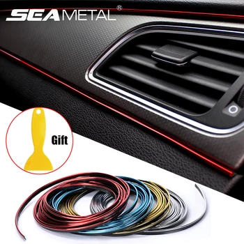 SEAMETAL Innenraum Auto Moulding Trim Streifen DIY Flexible Anti Scratch Linien 5m Dekoration Streifen