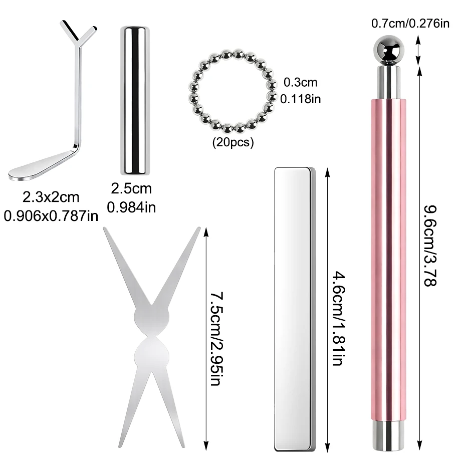 Cat-Eye-Nagel-Magnet-Werkzeug-Set, französische Tipps (6 Stück) – Bild 4