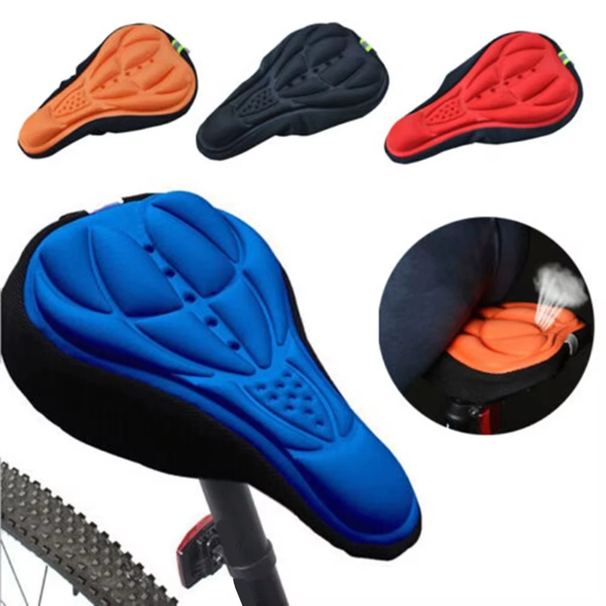 3D-Fahrradsattel: Weicher Sitzbezug, Komfortabler Schaumstoffsitz – Bild 3