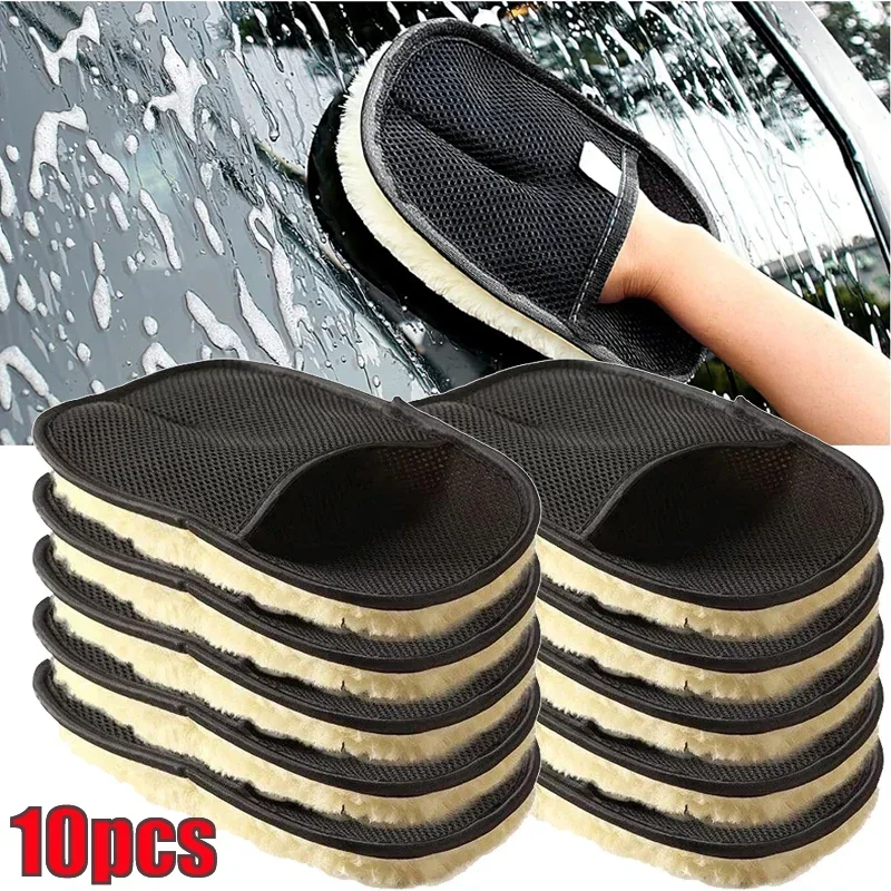 Auto Reinigung Schwamm Handschuh Auto Polieren Waschen Mitt Handschuhe Mikrofaser Waschen Für Automotive Küche
